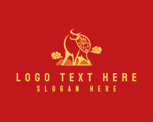 Modern Ox Lucky Charm Logo