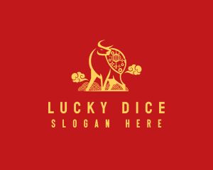 Modern Ox Lucky Charm logo design