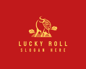 Modern Ox Lucky Charm logo design