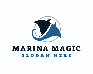 Sting Ray Marine Animal logo design