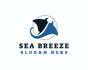 Sting Ray Marine Animal logo design