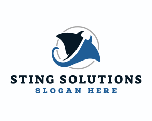 Sting Ray Marine Animal logo design