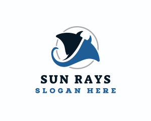 Sting Ray Marine Animal logo design