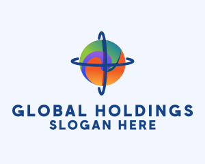 Swirl Global Sphere logo design