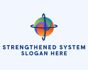 Swirl Global Sphere logo design