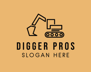 Construction Excavation Digger logo design