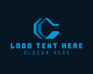 Tech Brand Studio Letter C logo