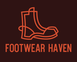 Red Boots Footwear logo design