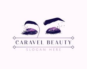 Eyelashes Cosmetics Beauty logo design