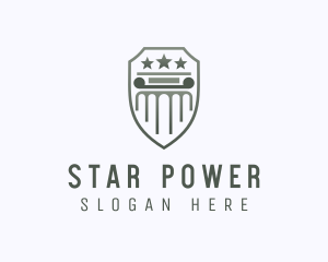 Star Pillar Shield logo design