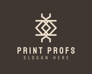 Ethnic Weave Print logo design