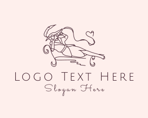 Elegant Smoking Lady logo