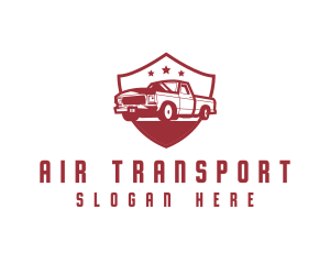 Truck Transport Shield logo design