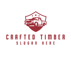 Truck Transport Shield logo design