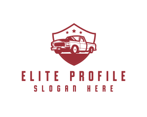 Truck Transport Shield logo design