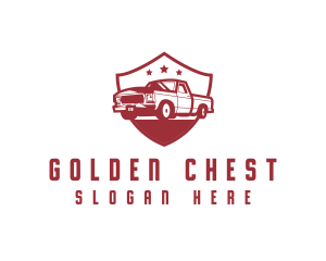 Truck Transport Shield logo design