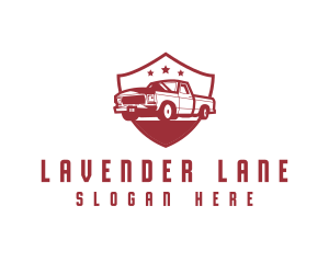 Truck Transport Shield logo design