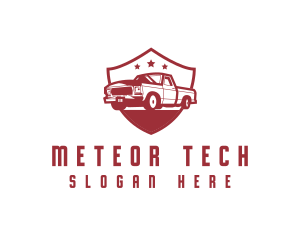 Truck Transport Shield logo design