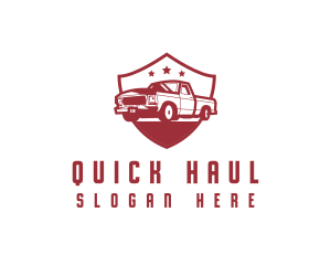 Truck Transport Shield logo design