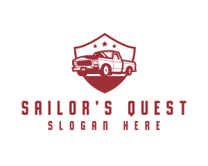 Truck Transport Shield logo design