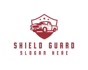 Truck Transport Shield logo design