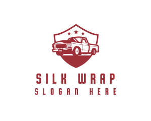 Truck Transport Shield logo design