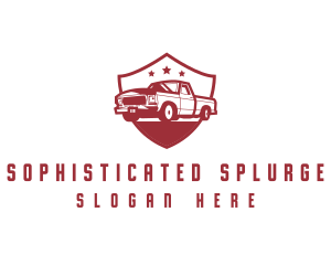 Truck Transport Shield logo design