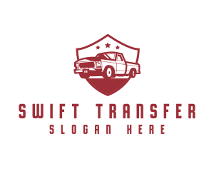 Truck Transport Shield logo design