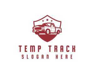 Truck Transport Shield logo design