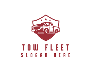 Truck Transport Shield logo design