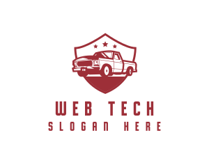 Truck Transport Shield logo design