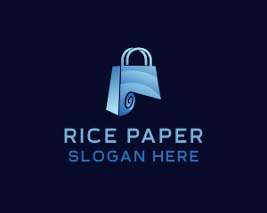 Paper Shopping Bag Fashion logo design