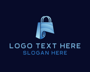 Marketplace - Paper Shopping Bag Fashion logo design