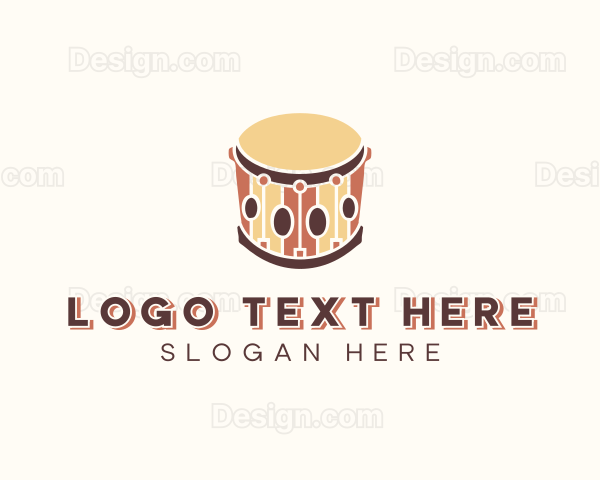 Drum Percussion Instrument Logo