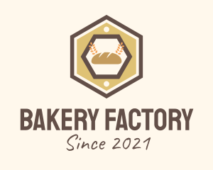 Hexagon Bakery Sign logo design