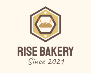 Hexagon Bakery Sign logo