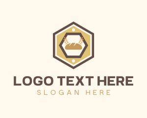 Hexagon Bakery Sign logo