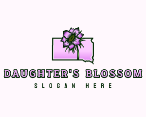 South Dakota Pasque Flower logo design