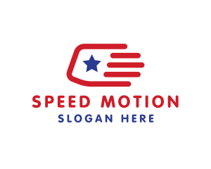 American Flag Speed logo design