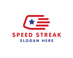 American Flag Speed logo design