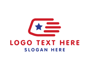 Speed - American Flag Speed logo design