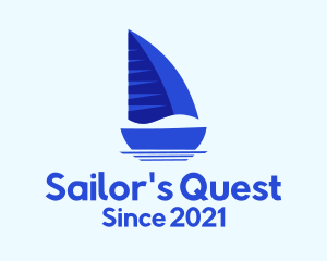 Sailing Blue Boat logo design