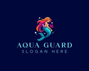 Female Mermaid Folklore logo design