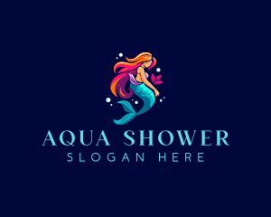 Female Mermaid Folklore logo design