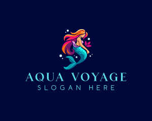 Female Mermaid Folklore logo design