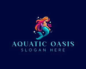 Female Mermaid Folklore logo design