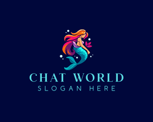 Female Mermaid Folklore logo design