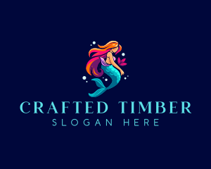 Female Mermaid Folklore logo design