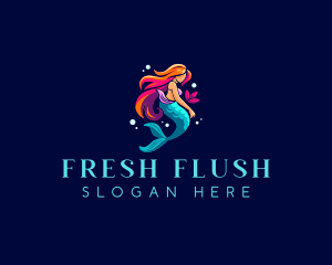 Female Mermaid Folklore logo design