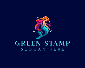 Female Mermaid Folklore logo design